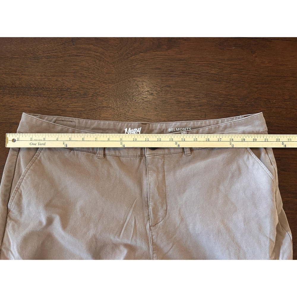 Mugsy Pants Mens 42x30 Beige Belmonts Slim Fit Stretch Chino Tapered Leg - Picture 8 of 12